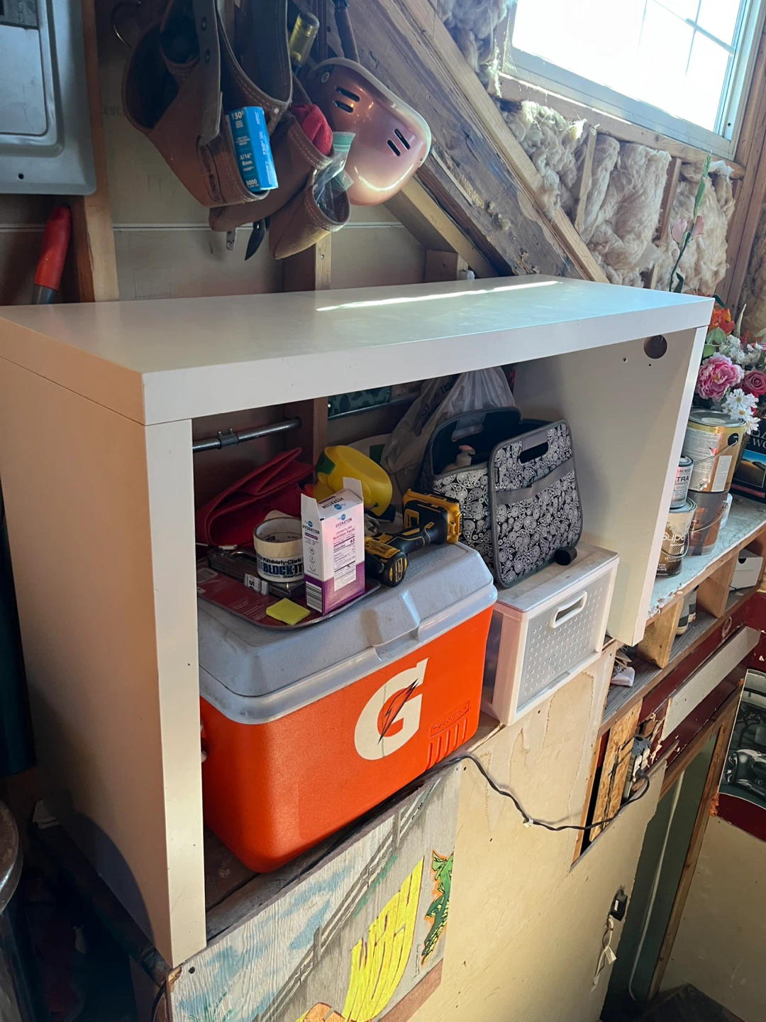 White storage shelf/desk/entryway - photo 2