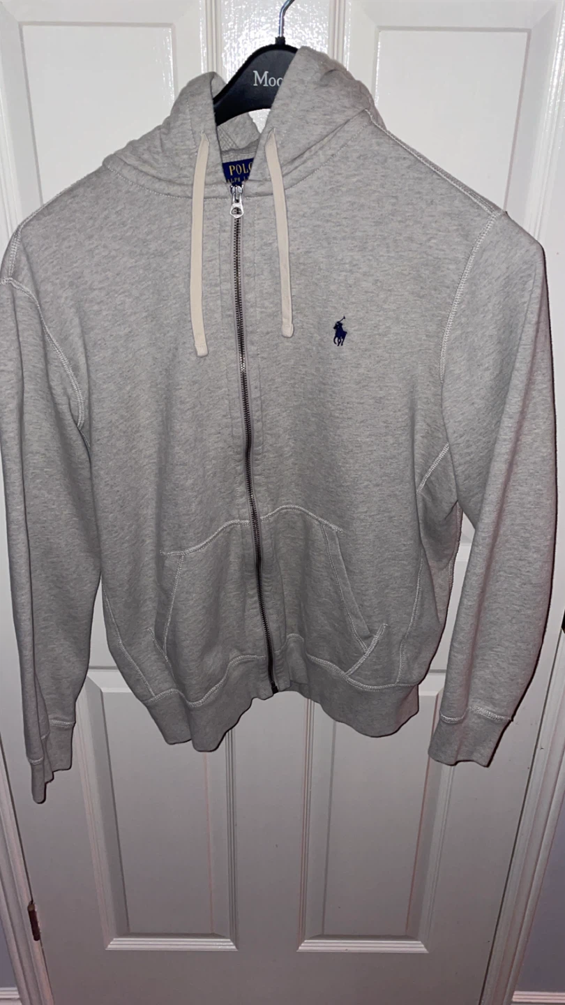Polo Ralph Lauren Grey Zip-Up Hoodie S