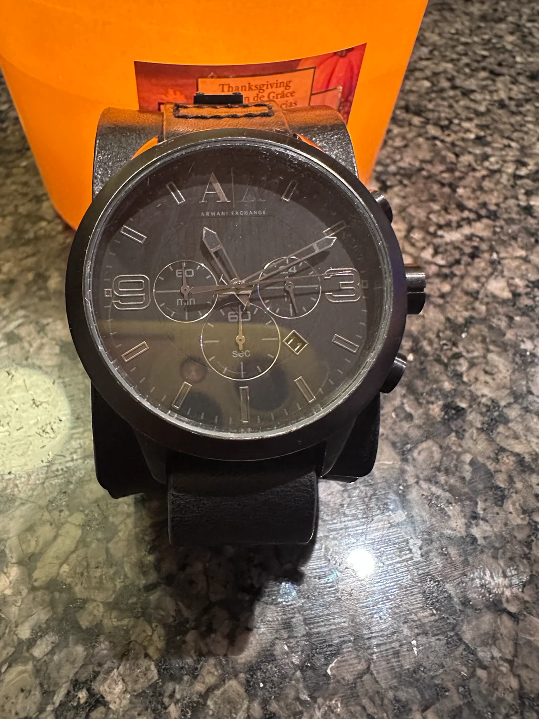 Armani Exchange Chronograph Watch AX1276- Leather band - photo 3