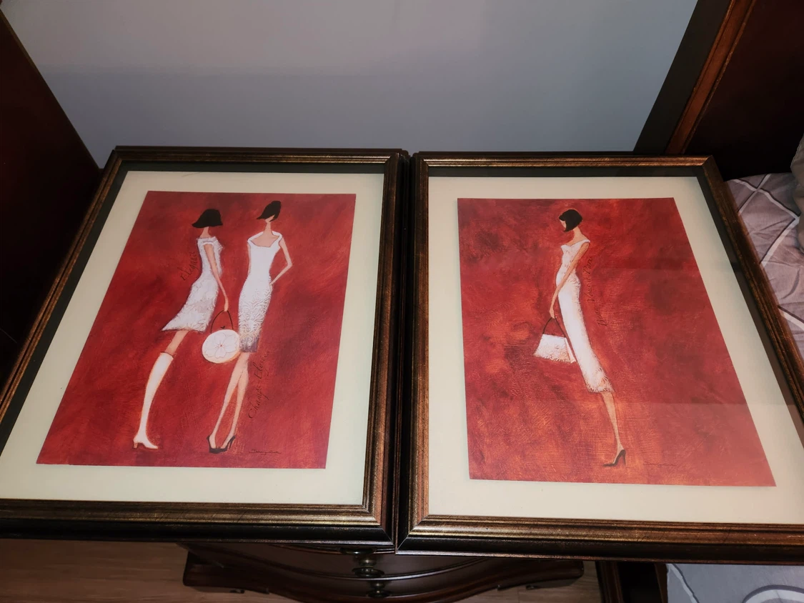 Set of Two Framed Fashion Prints