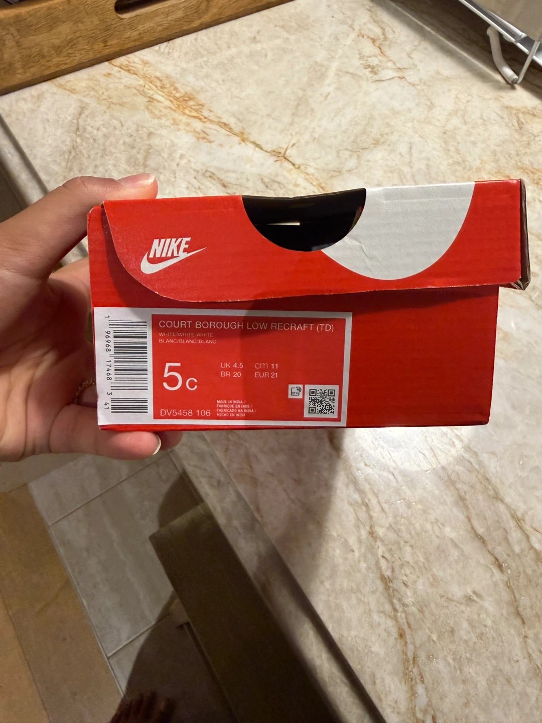 Nike Court Borough Low Recraft TD White Shoes Size 5c - photo 2