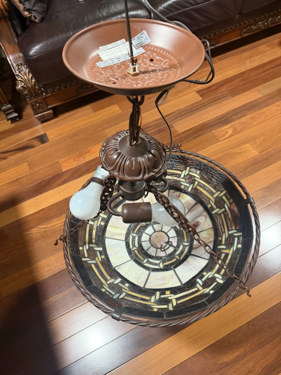 Tiffany Style Stained Glass Pendant Light - photo 4