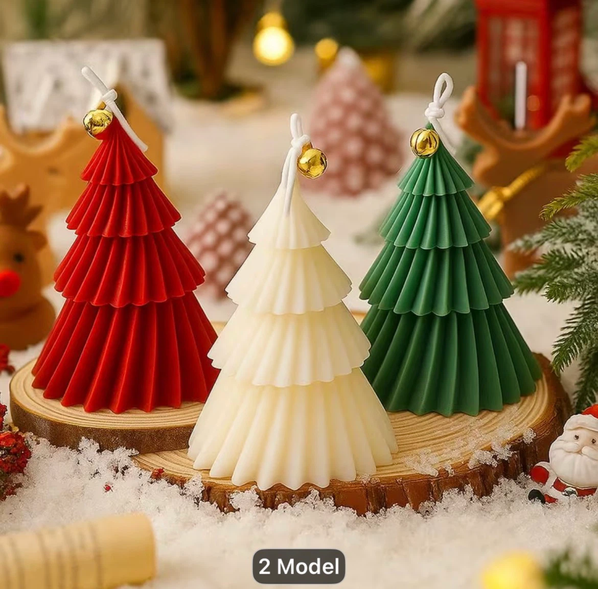 Christmas Tree Shaped Candles