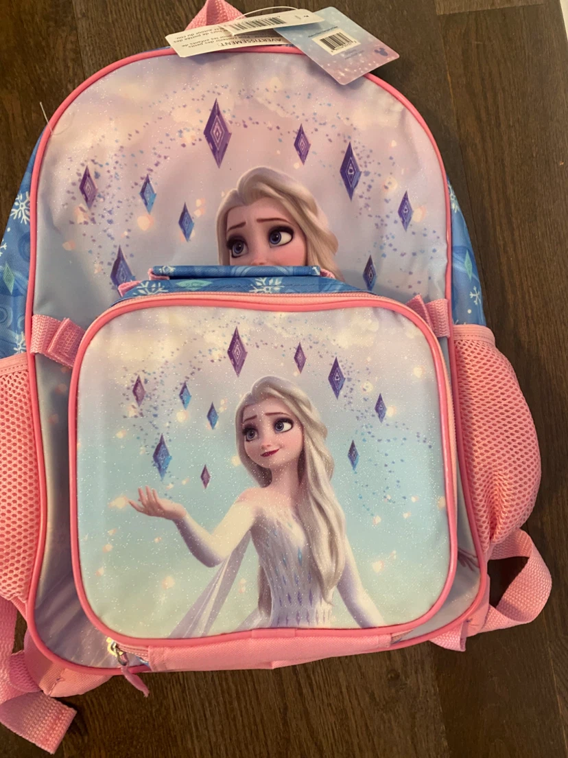 Disney Frozen Elsa Backpack with Attached Lunch Bag