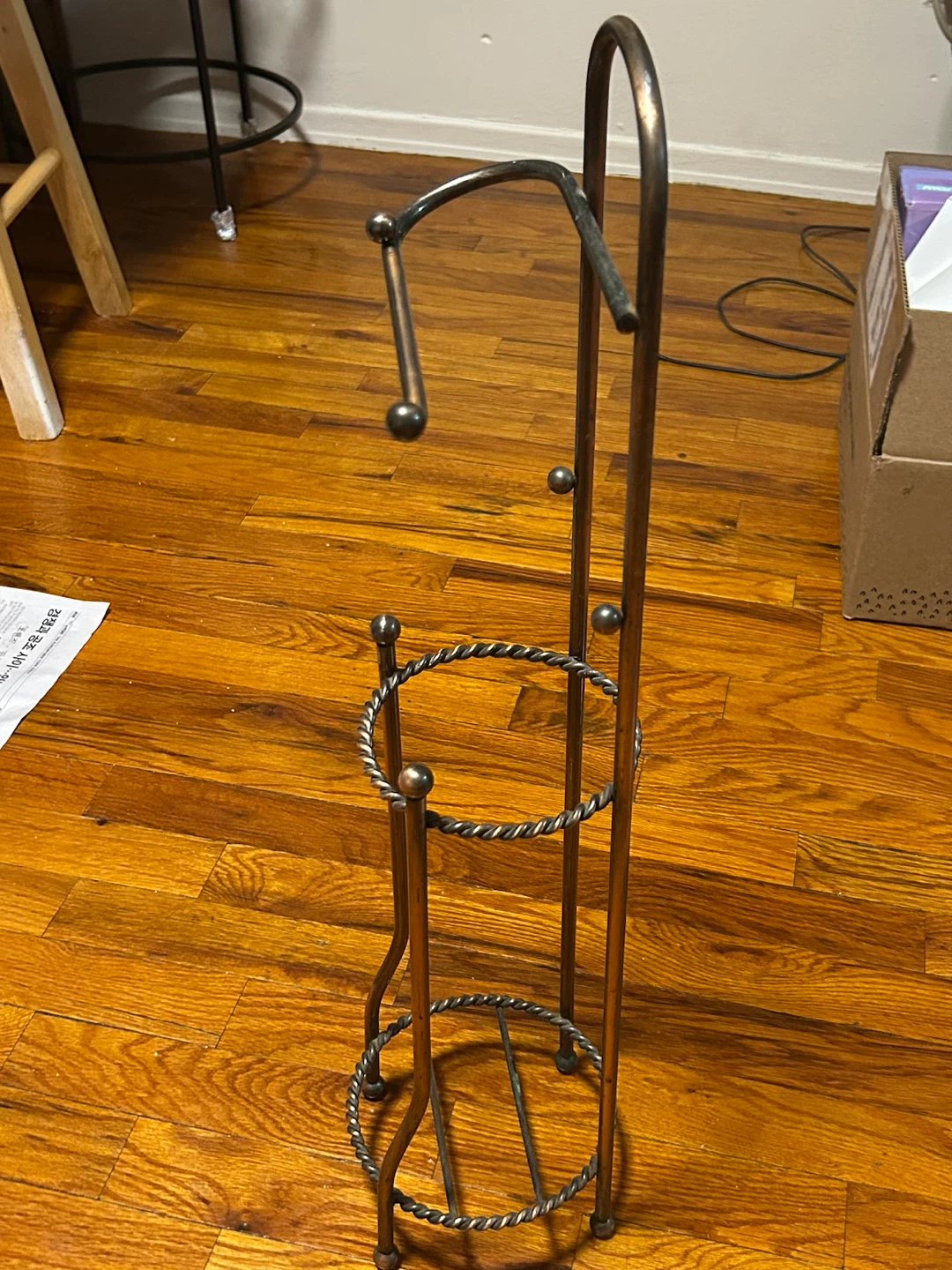 Bronze Tone Metal Toilet Paper Stand