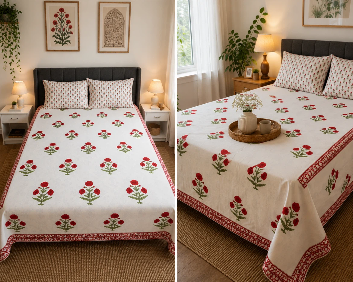 Bedsheet in pure cotton - photo 2