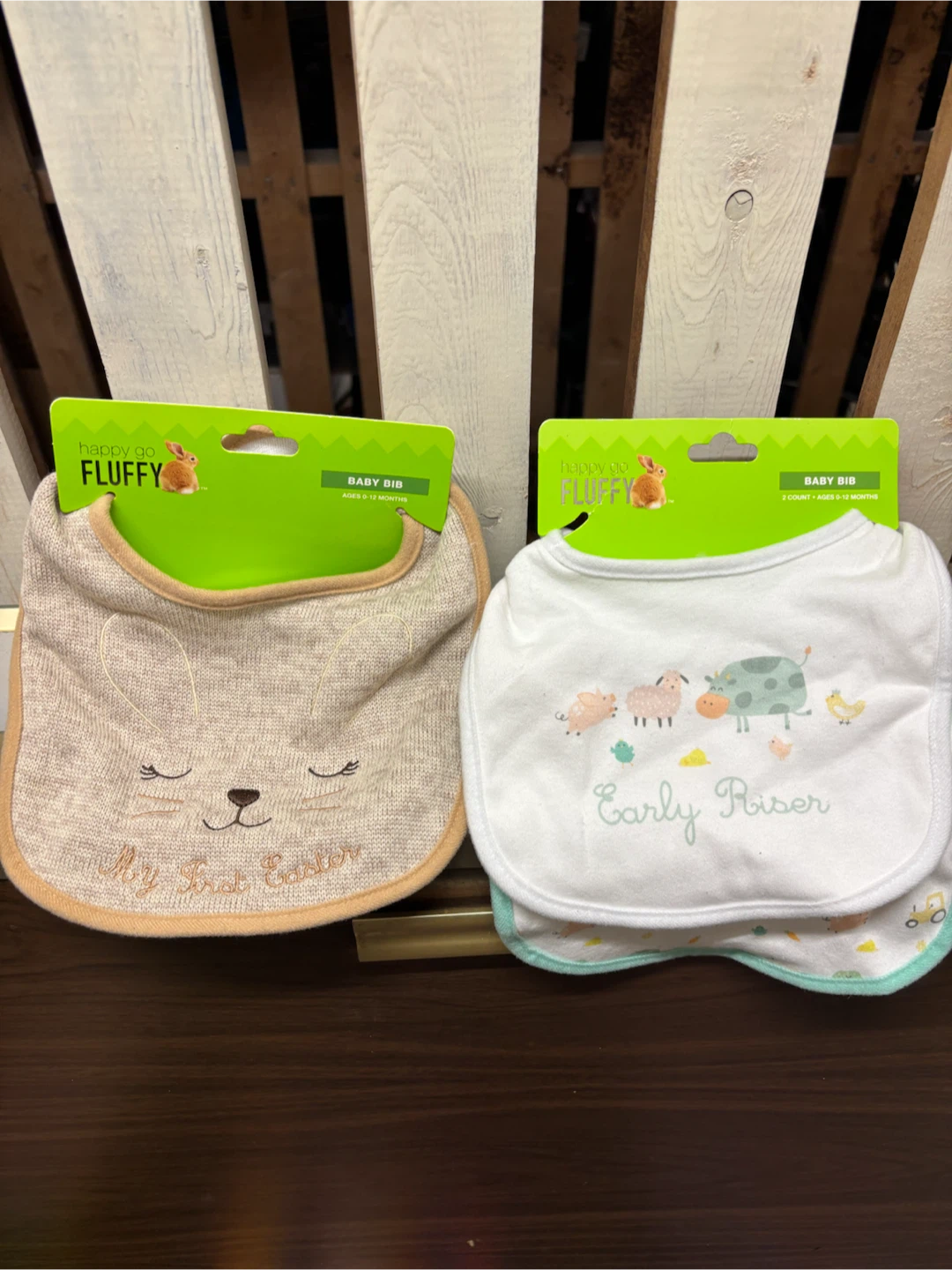 Happy Go Fluffy Bibs (0-12M)