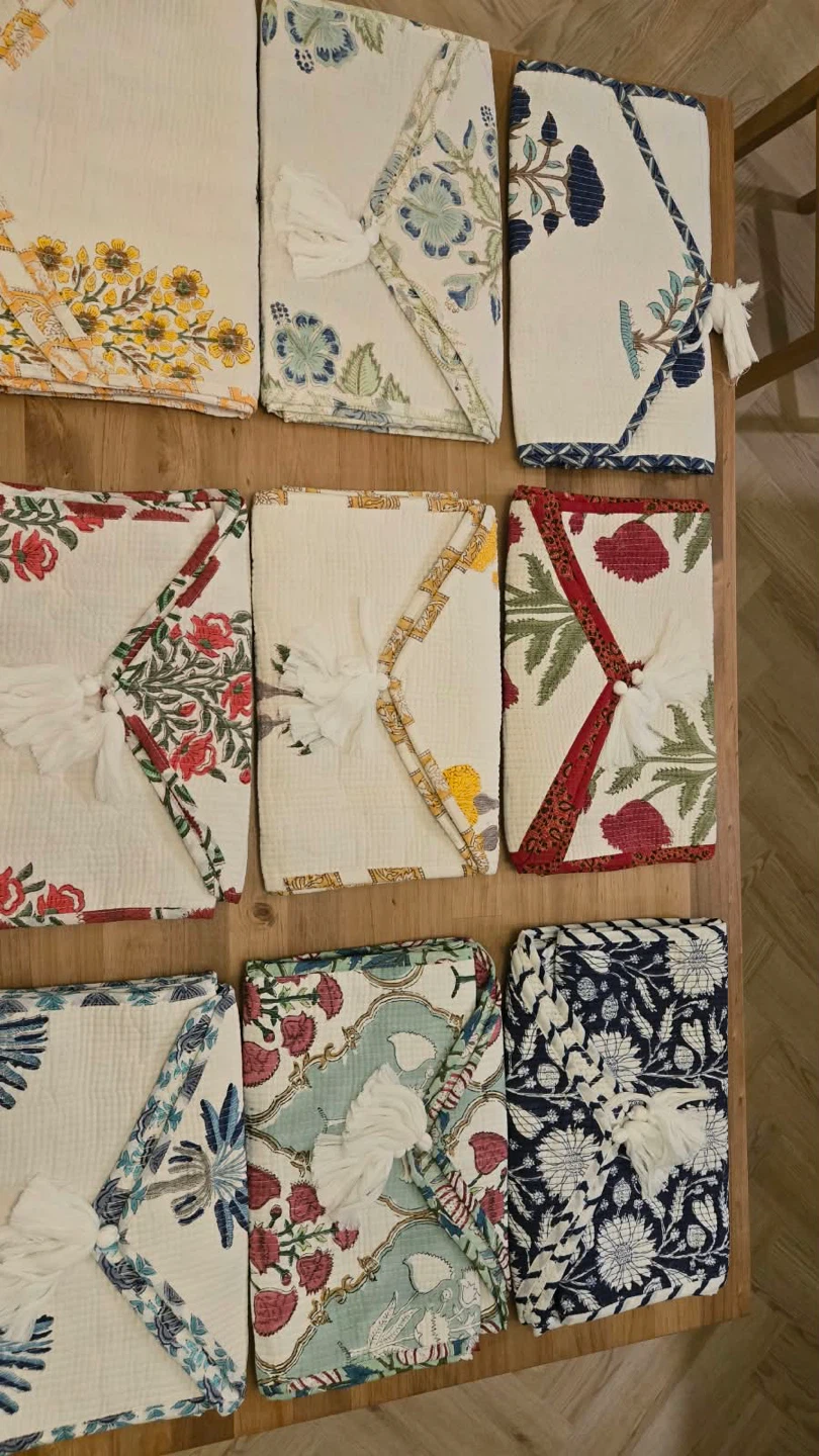 Floral Print Quilted Cotton Table Runners