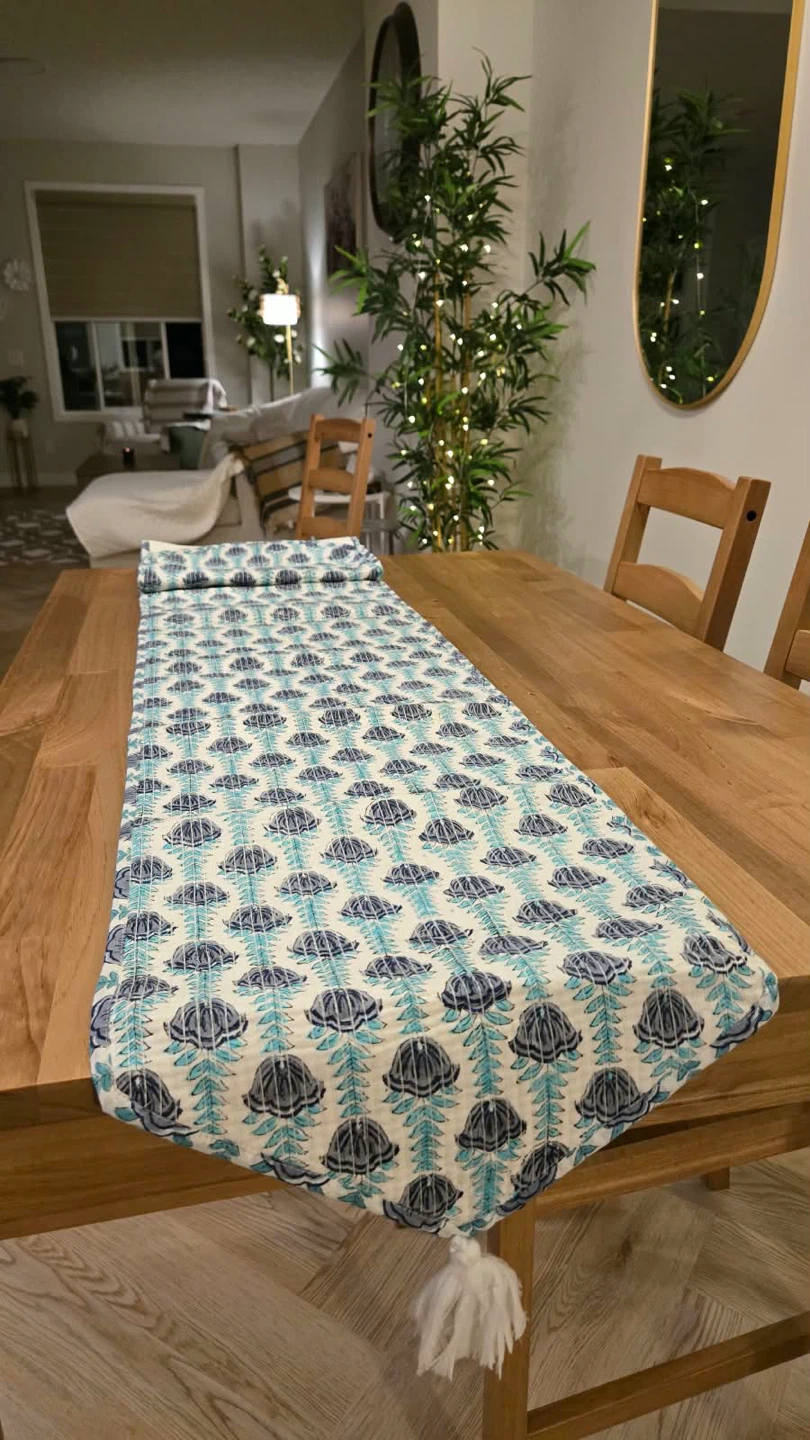 Floral Print Quilted Cotton Table Runners - photo 2