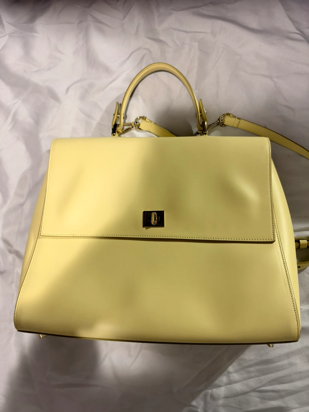 Boss Hugo Boss Yellow Leather Handbag
