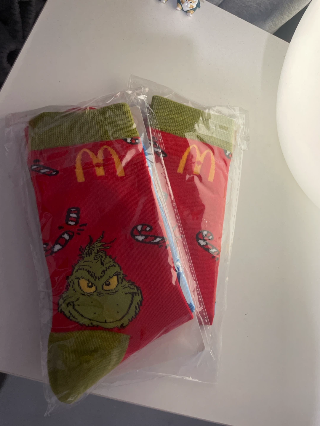 New McDonald's The Grinch Holiday Socks