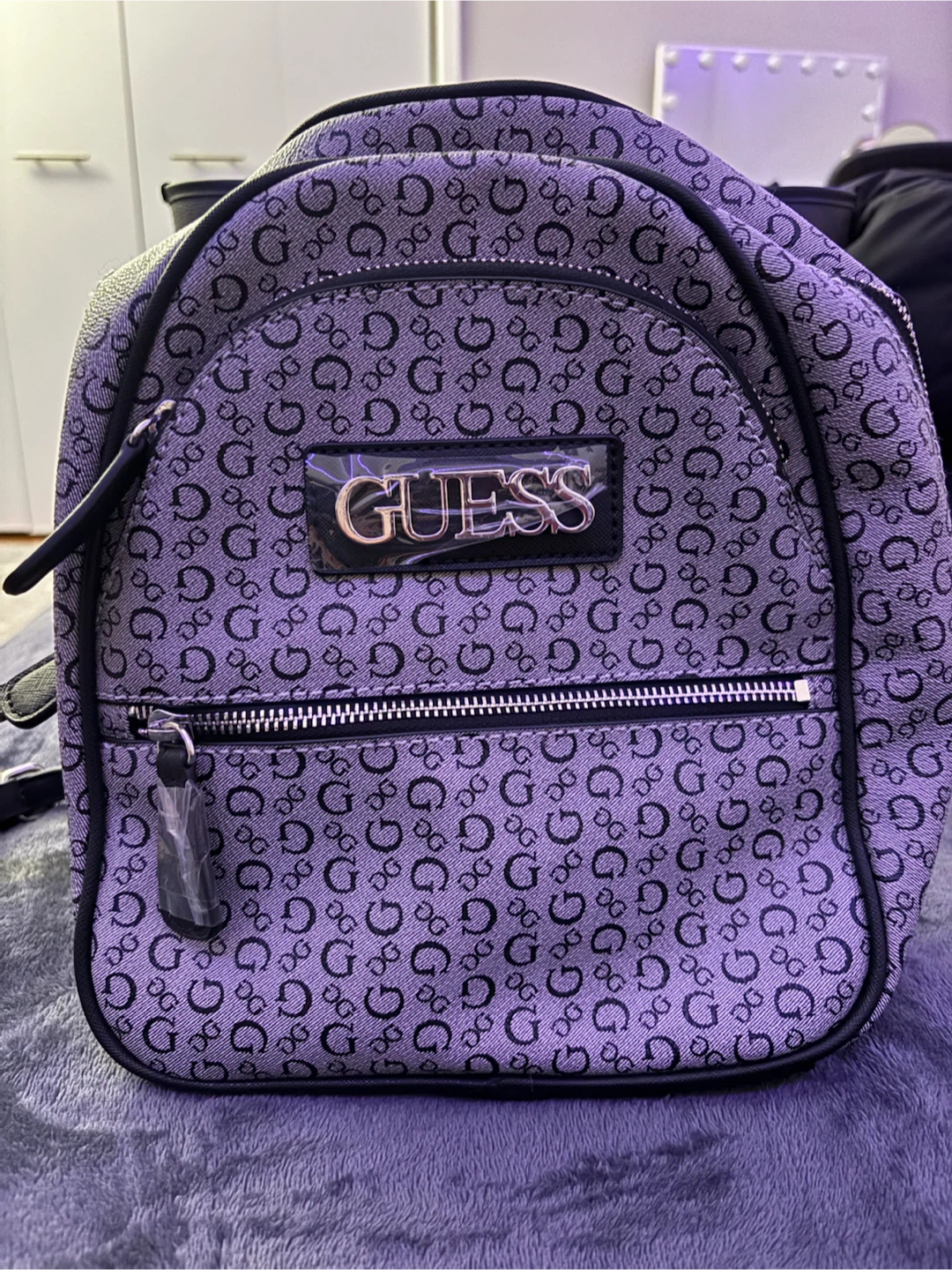 GUESS Brooker Logo Mini Backpack Black