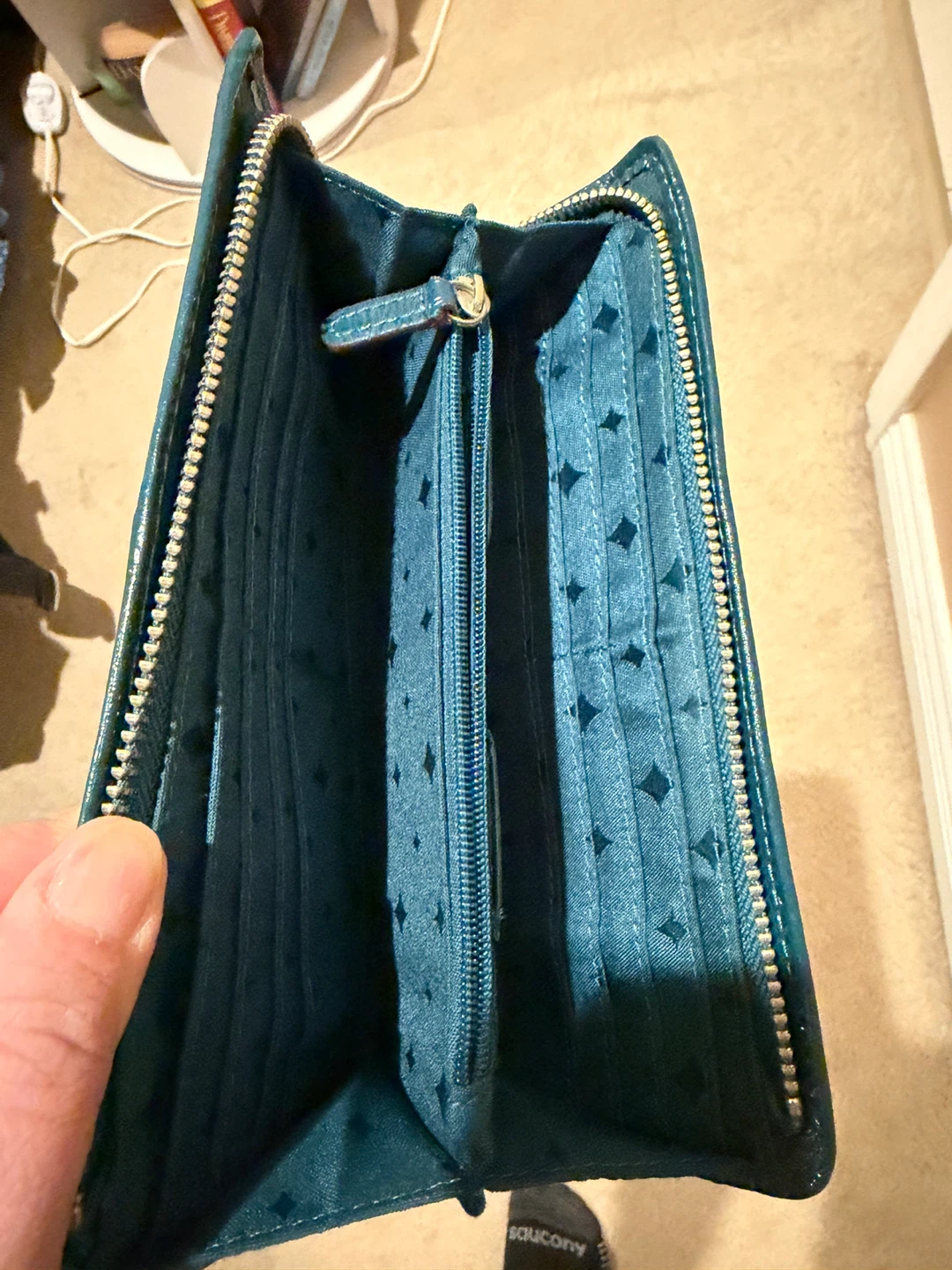 Fossil Teal Leather Wallet