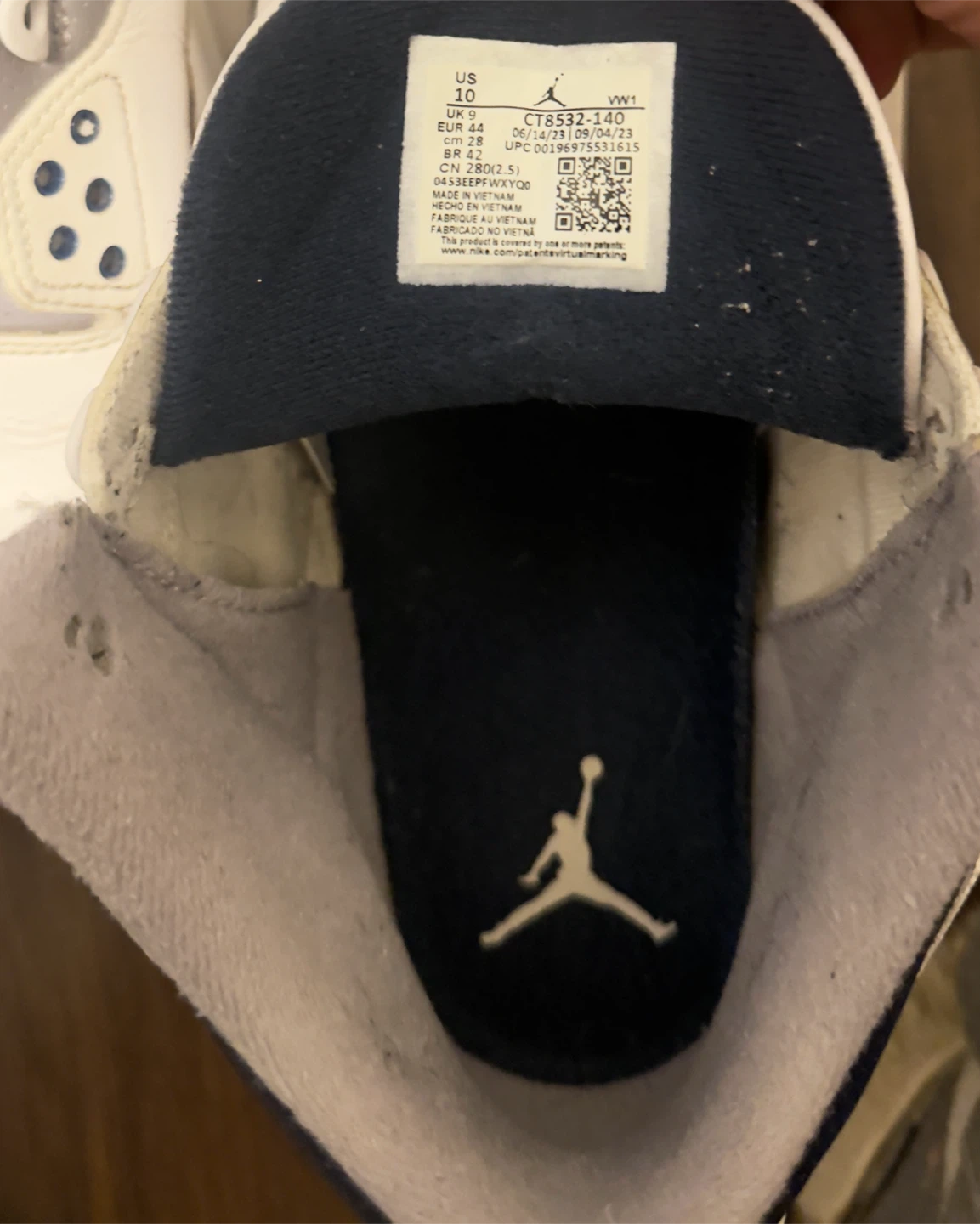 Jordan 3 Retro Midnight Navy Shoes - photo 3