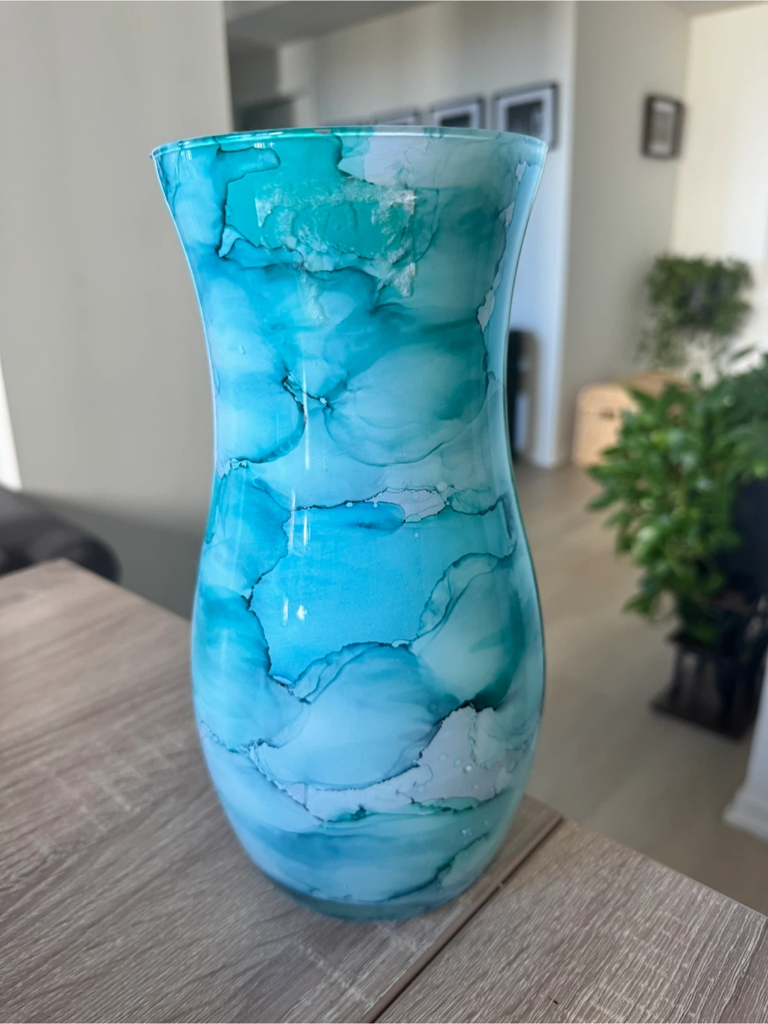 Blue and Turquoise Glass Vase