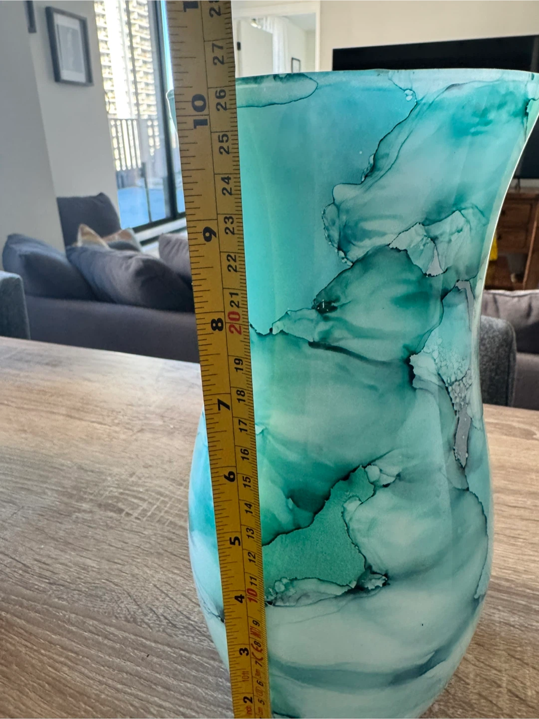 Blue and Turquoise Glass Vase - photo 2