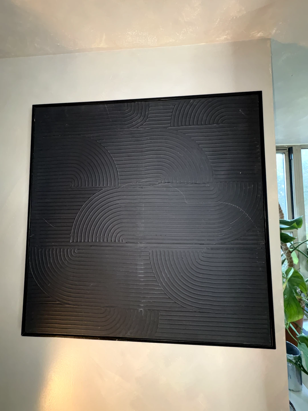 Modern Black Textured Wall Art - photo 5