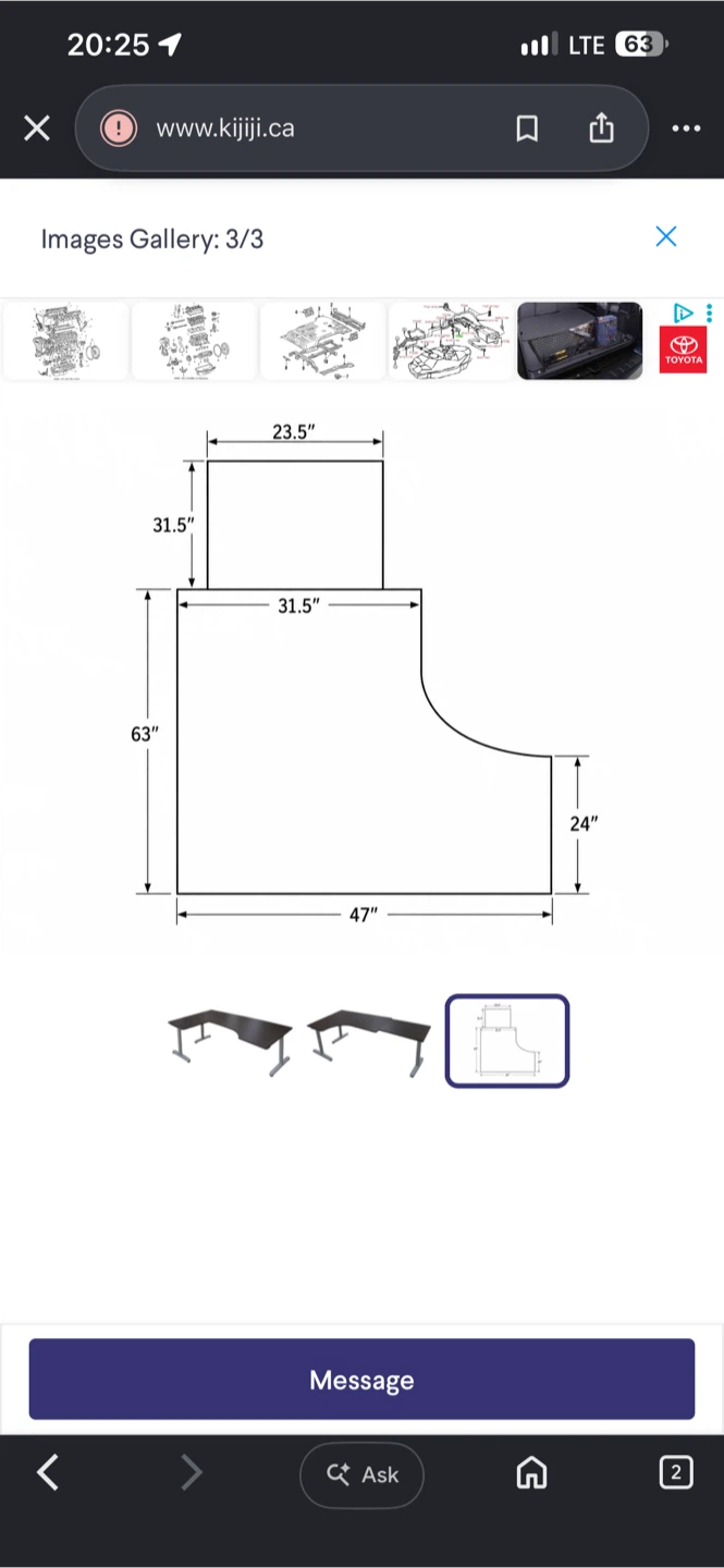 Black L-shaped corner desk - photo 4