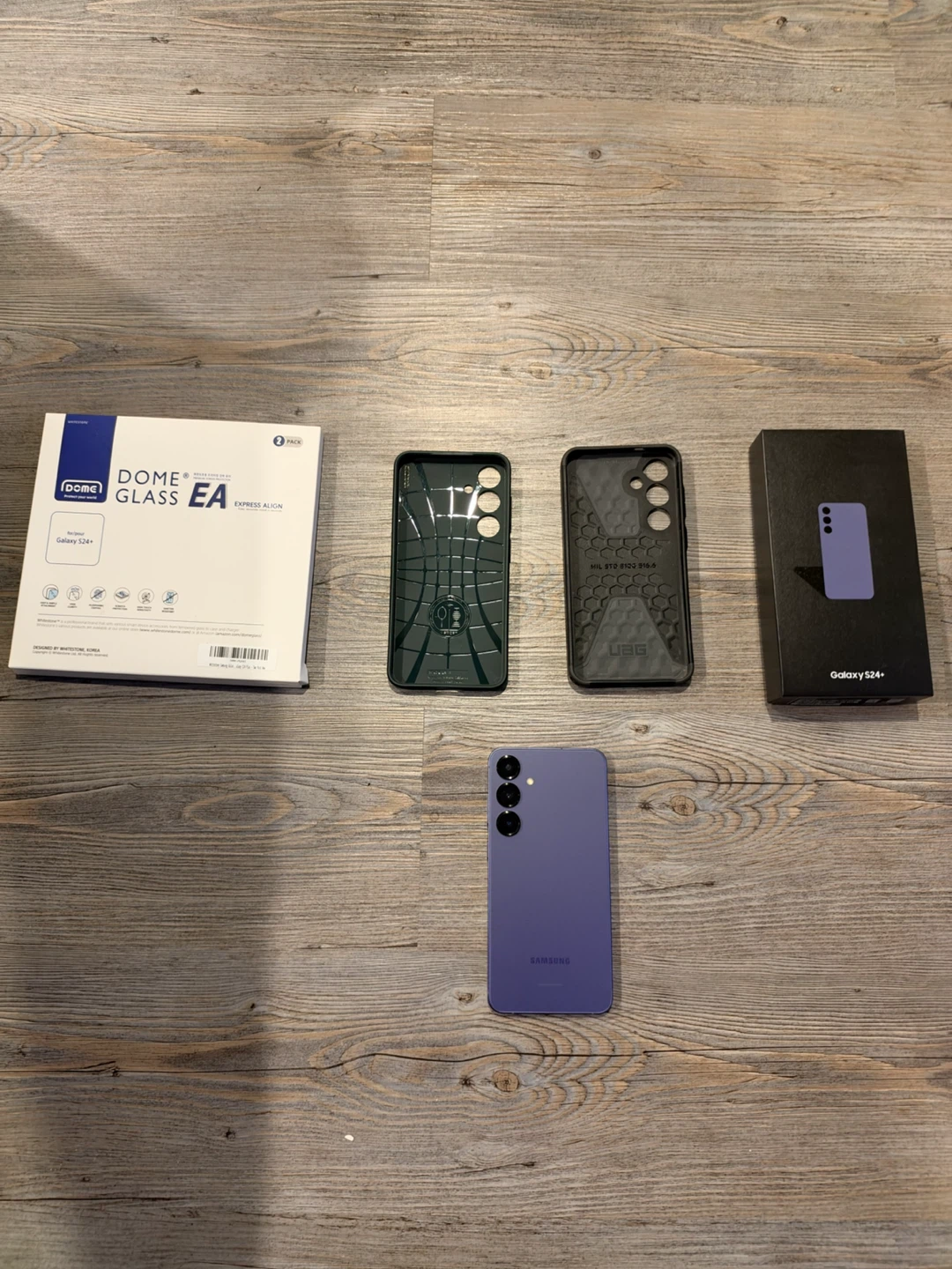 Samsung Galaxy S24+ with Cases and Screen Protector
