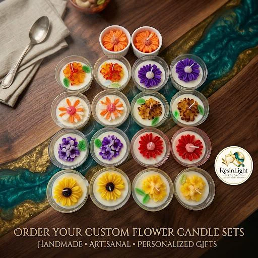 Custom Flower Candle