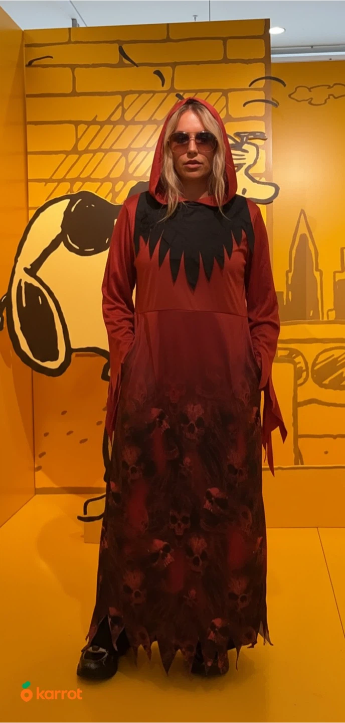 Fun World Skull Costume Red