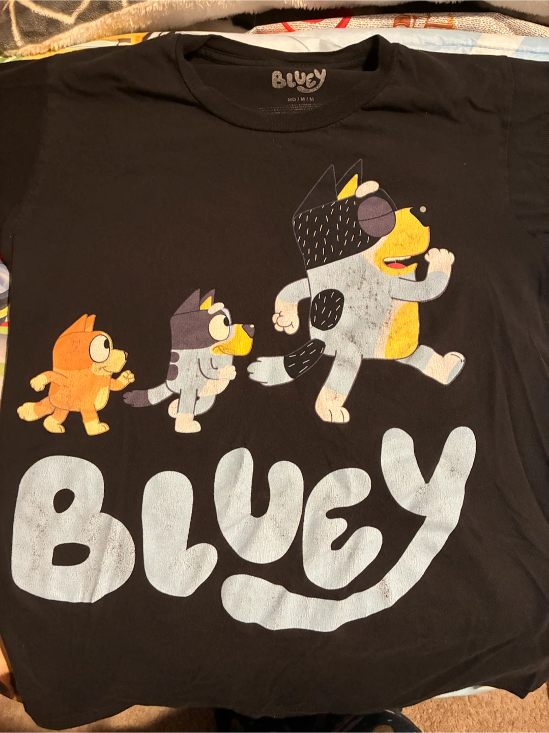 Bluey Black Graphic T-Shirt