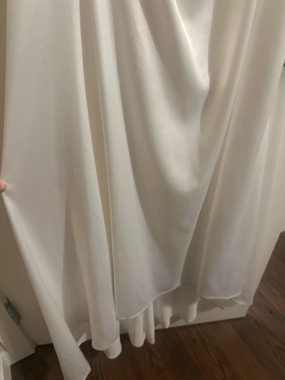 (Wedding) White Strapless Ruched Evening Gown - photo 4