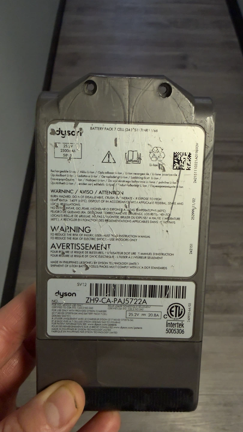 Dyson SV12 Replacement Battery Pack - photo 2