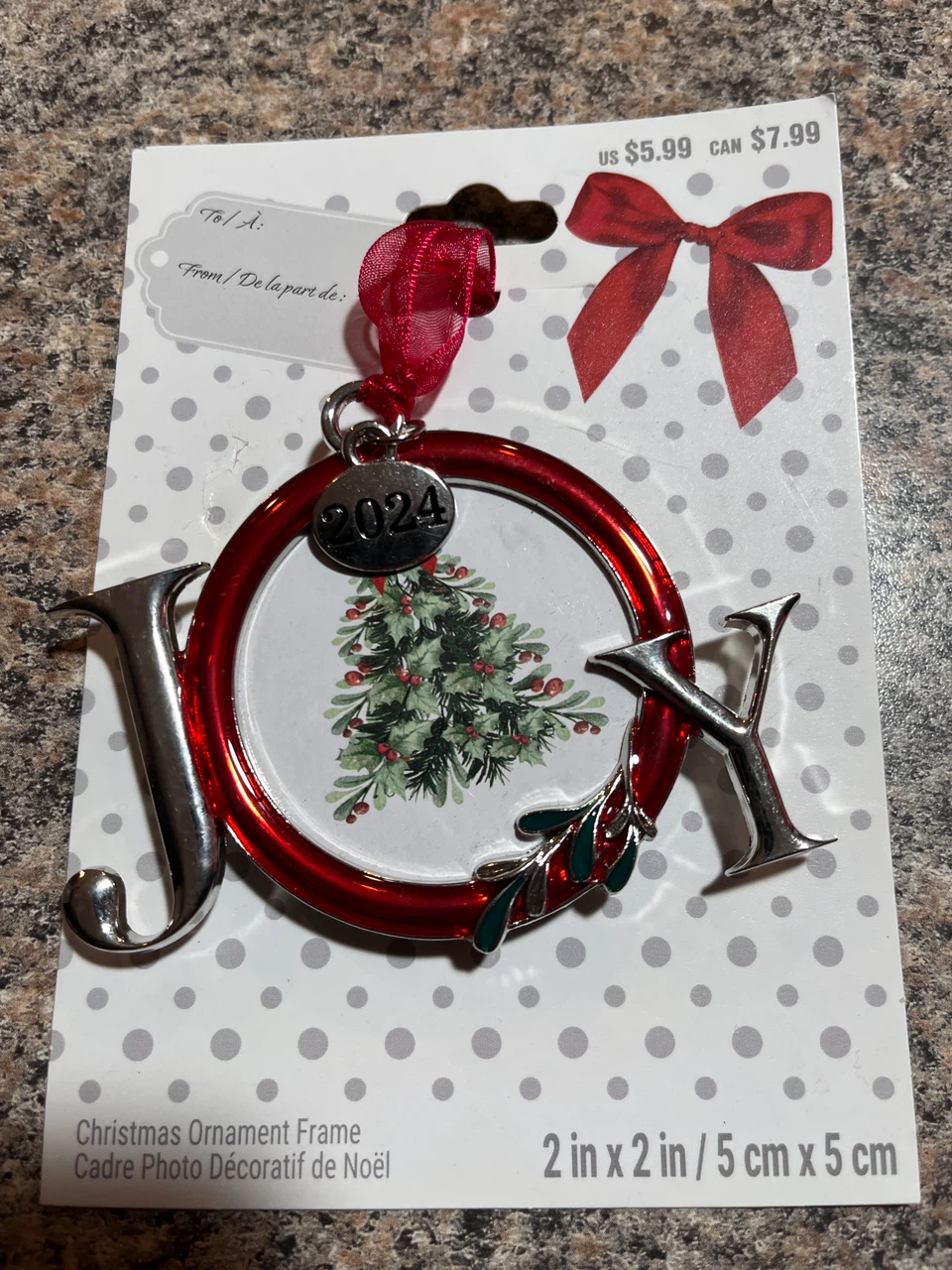 Studio Decor JOY Christmas Ornament Frame