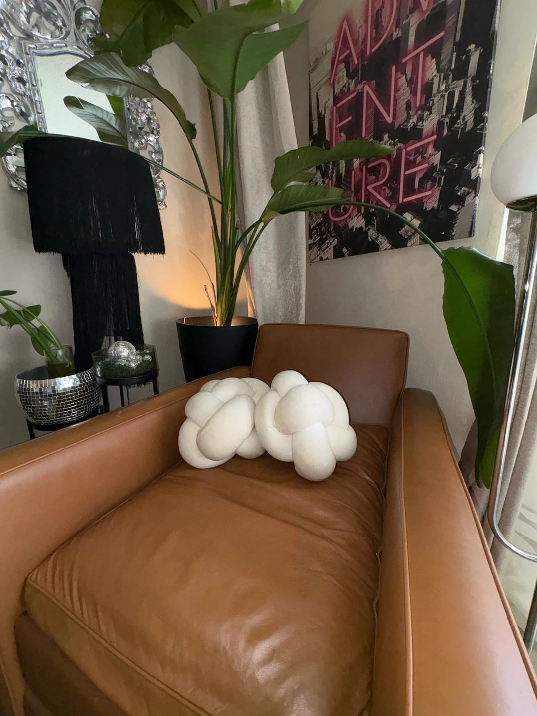White Knot Decorative Throw Pillow - photo 4