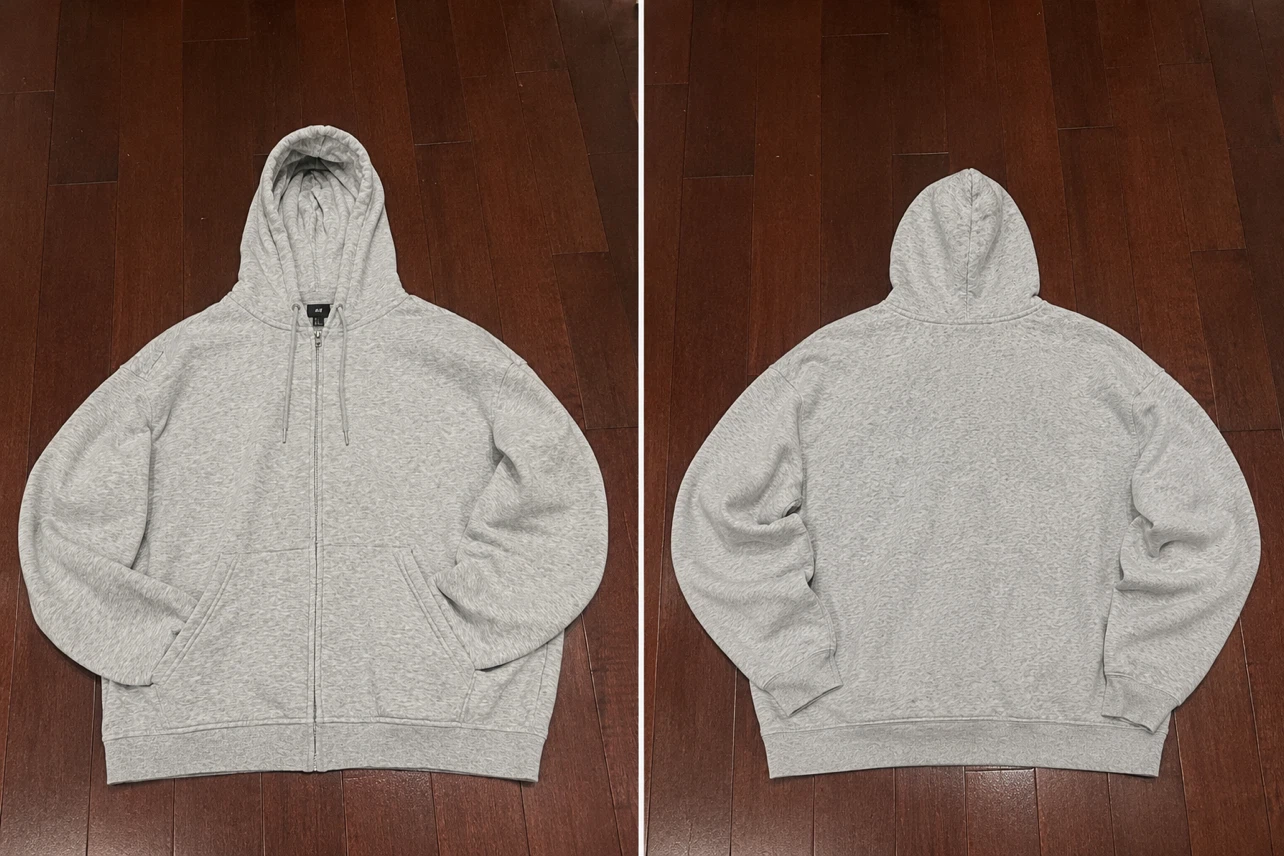 H&M Grey Zip Up Hoodie