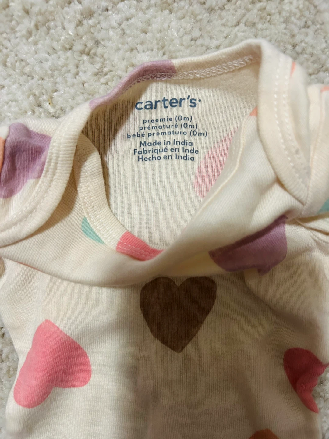 Carter's Baby Heart Print Onesie - photo 2