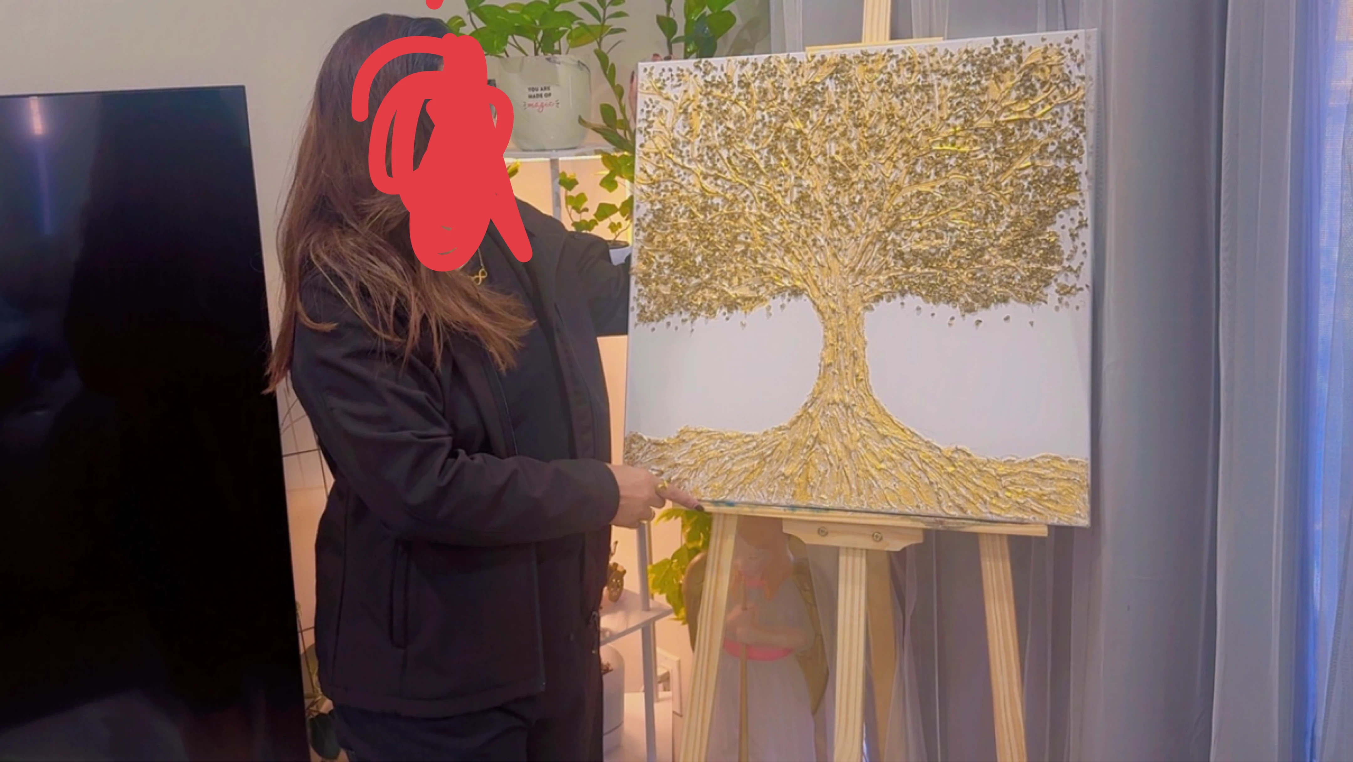 Gold Textured Tree Wall Art - photo 3
