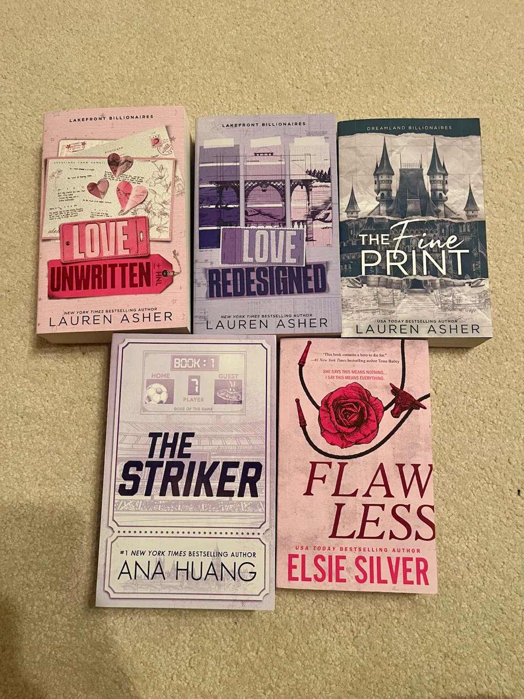Set of 5 Romance Novels