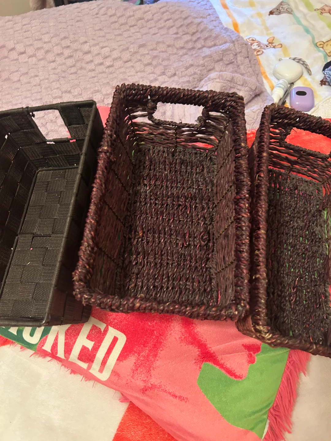Set of 3 Woven Storage Baskets - photo 2