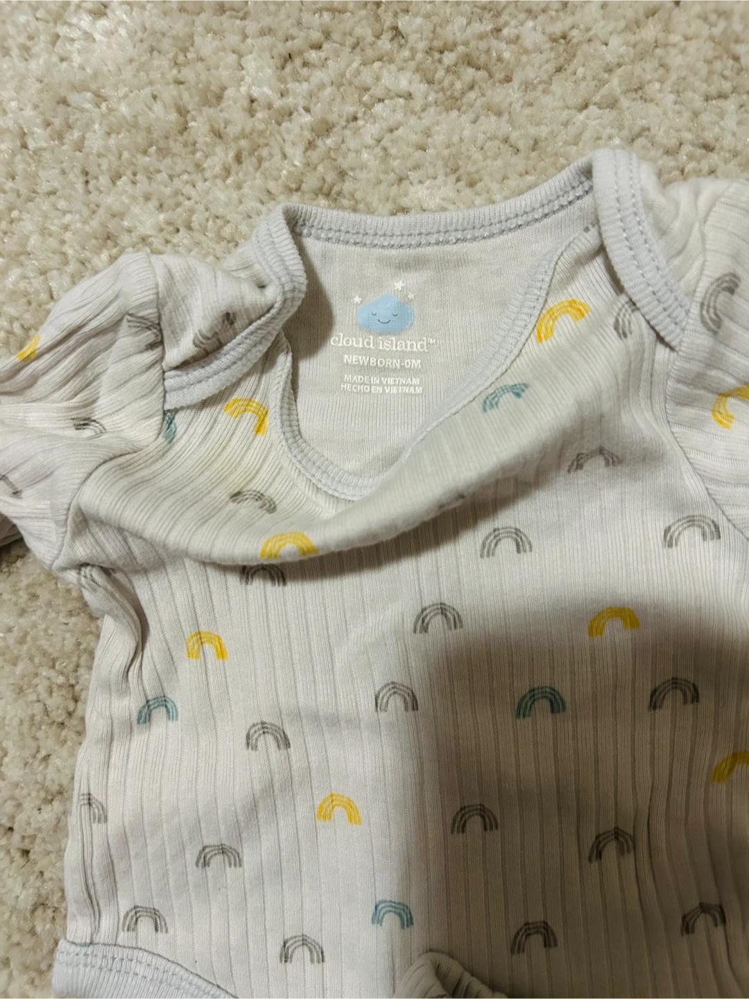 Cloud Island Newborn Rainbow Onesie and Pants Set - photo 2