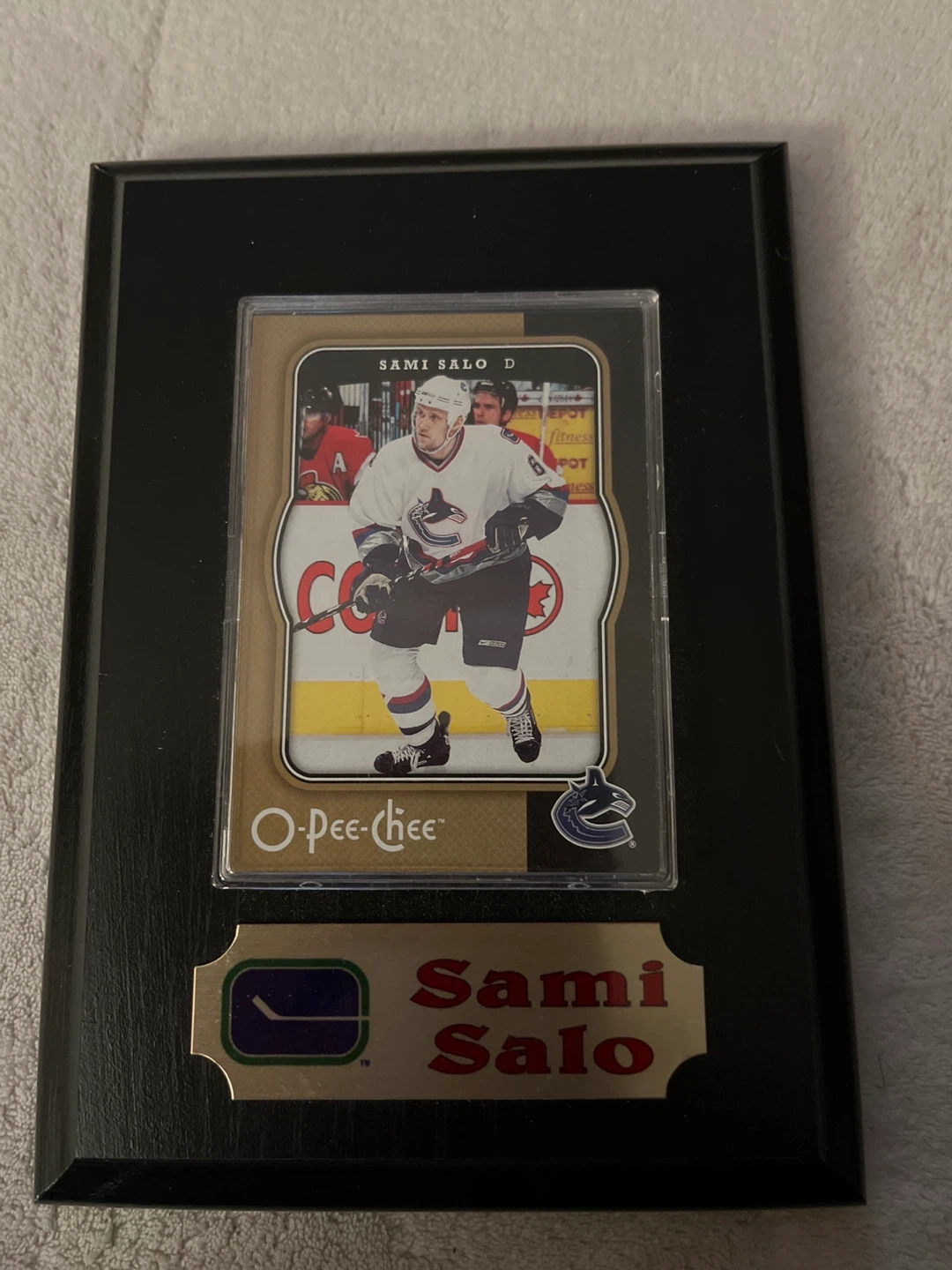Sami Salo Vancouver Canucks O-Pee-Chee Plaque