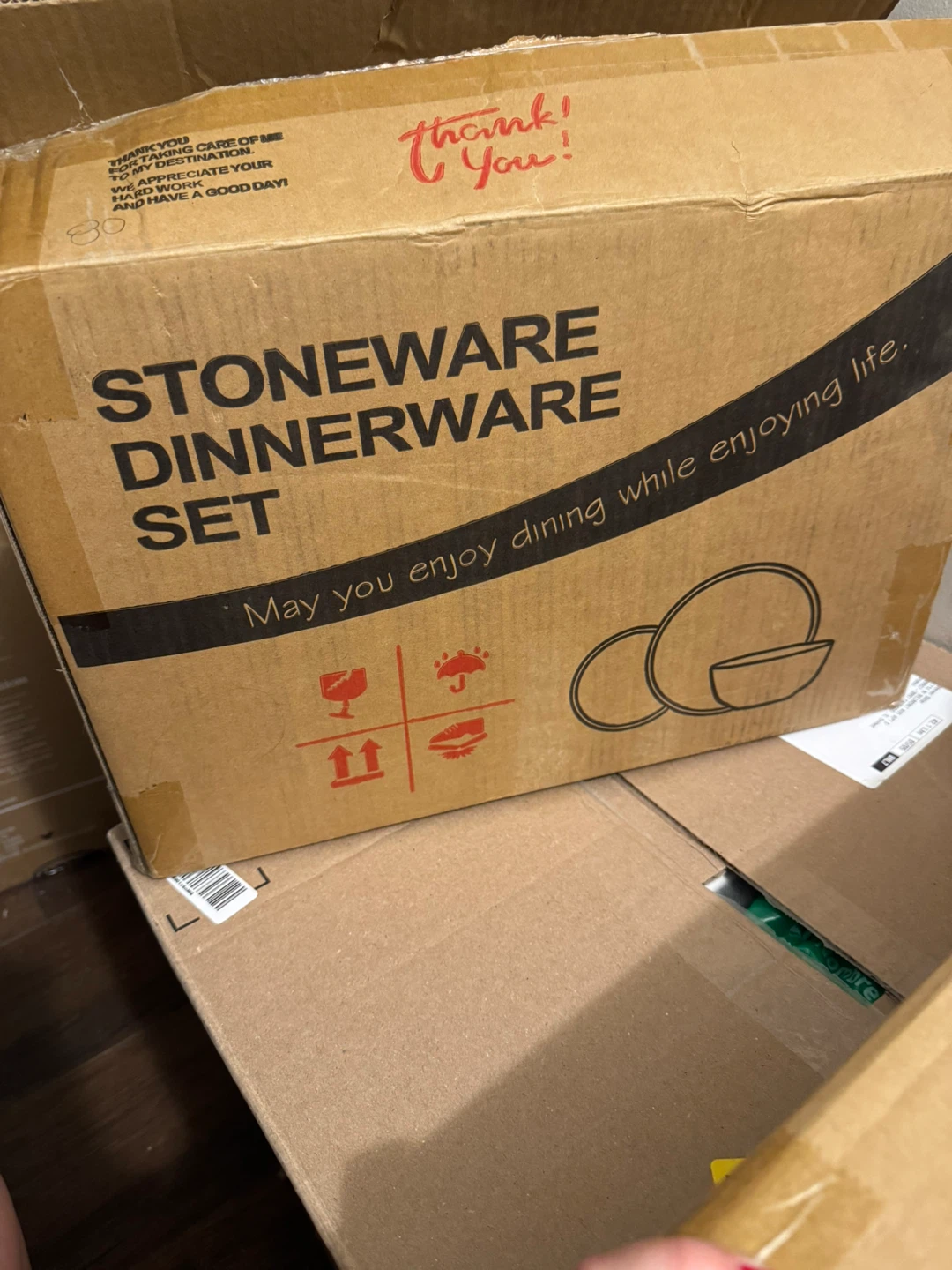 Malacasa Stoneware Dinnerware Set 12 pieza