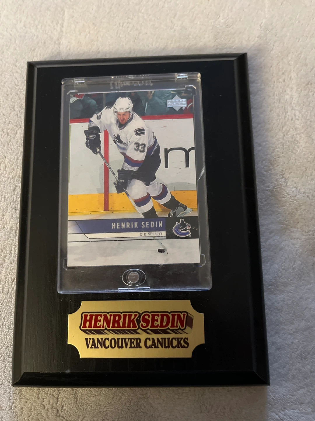 Henrik Sedin Vancouver Canucks Framed Trading Card