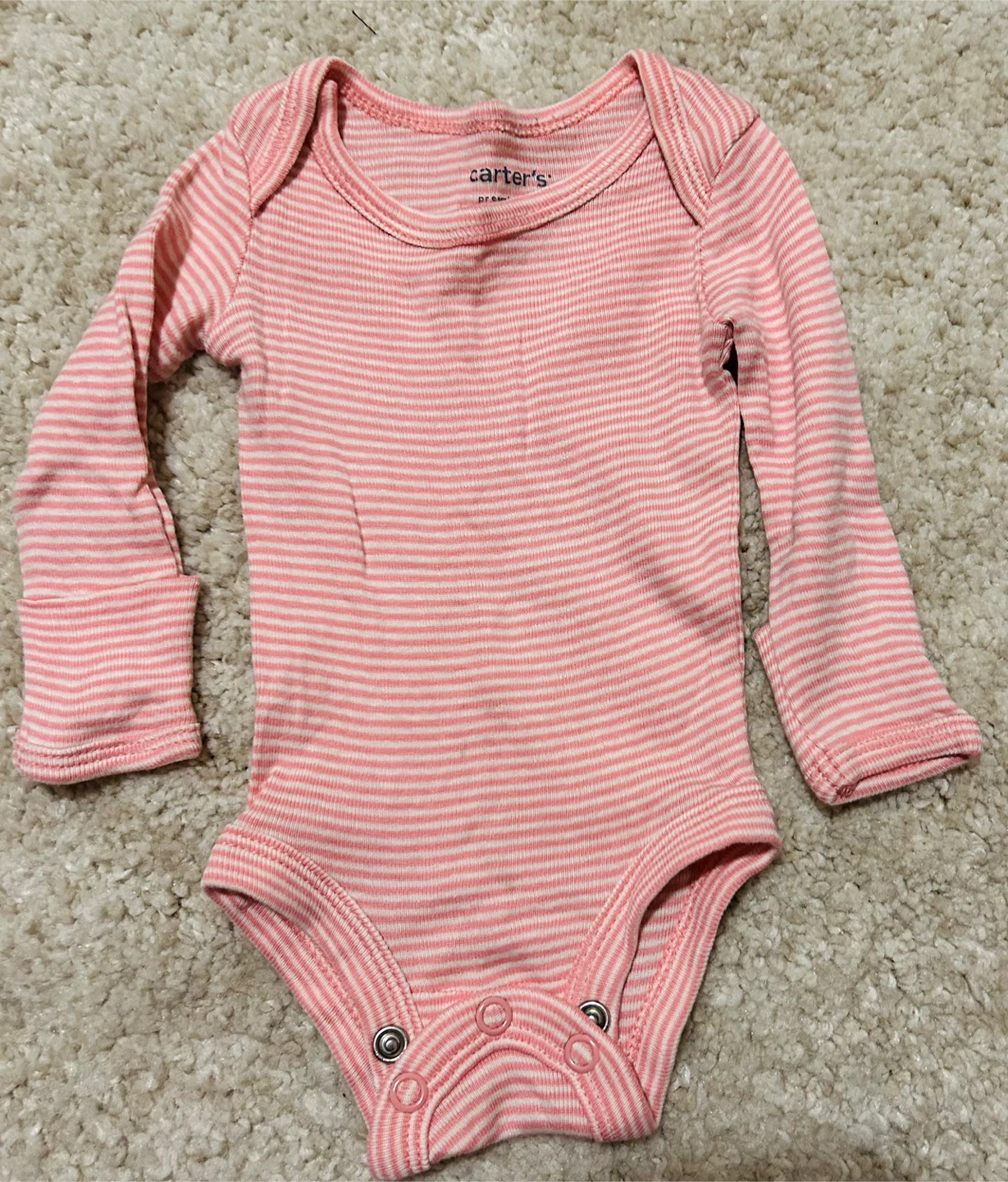 Carter's Striped Preemie Onesie