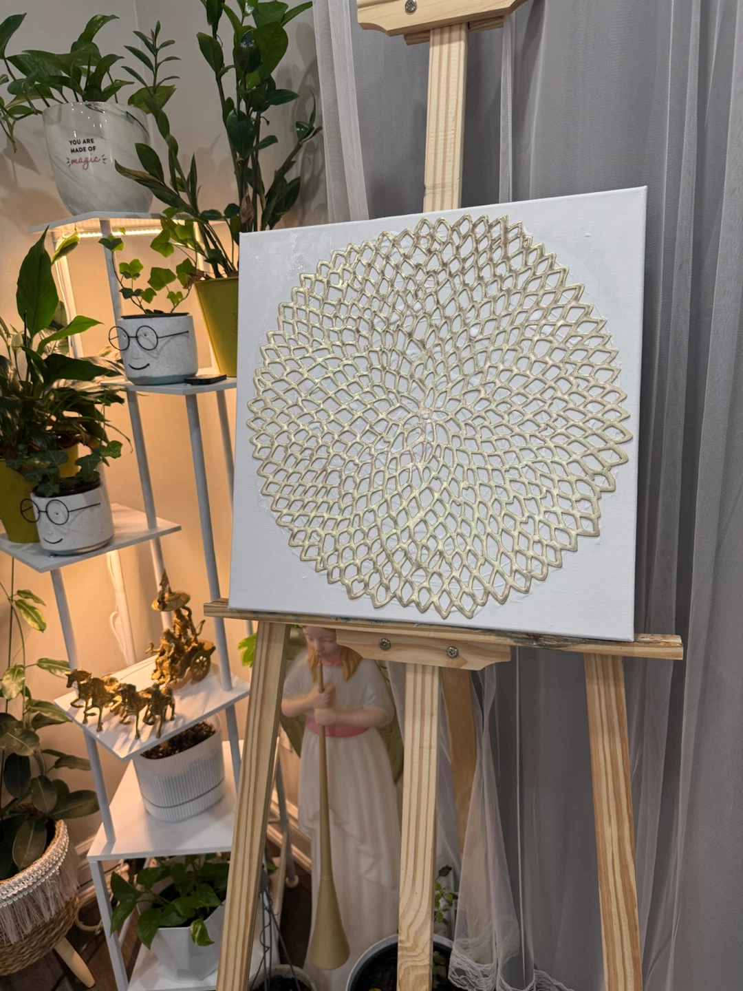 3-Piece Gold Mandala Wall Art Set - photo 3