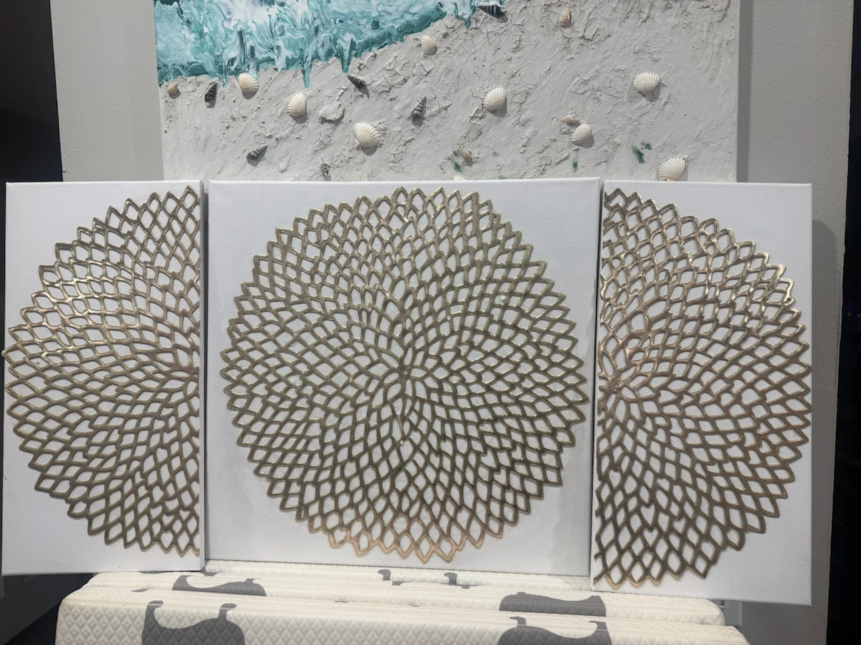 3-Piece Gold Mandala Wall Art Set - photo 5