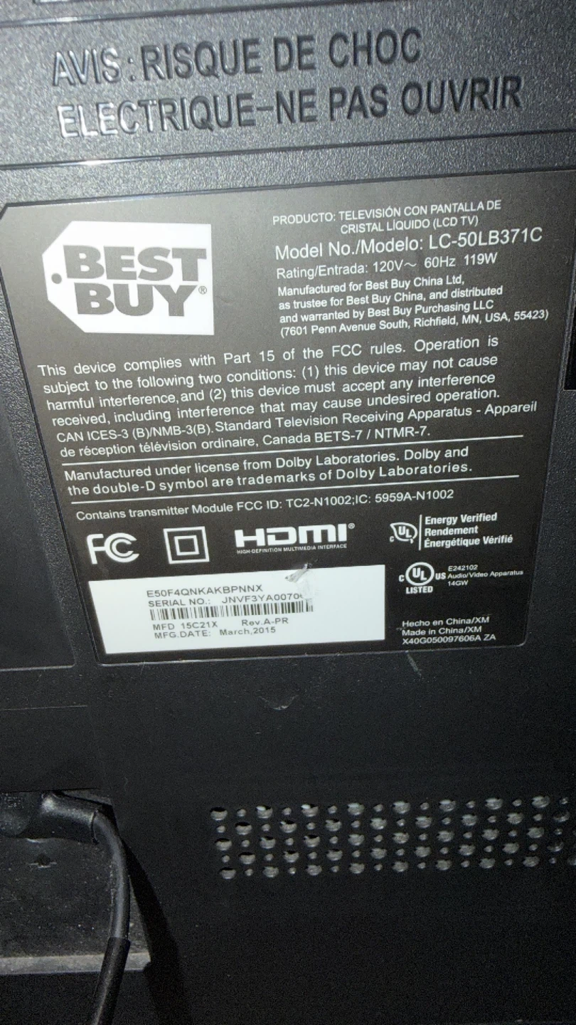 Best Buy 50 inch LCD TV - photo 2