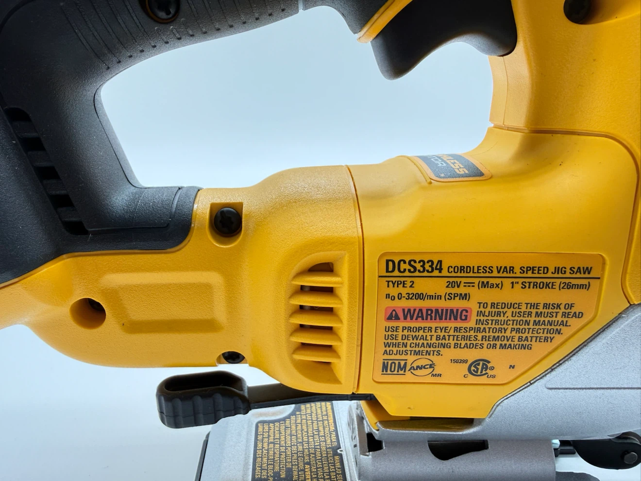 DEWALT 20V MAX XR Lithium-Ion Brushless Jigsaw Tool-Only DCS334 - photo 3