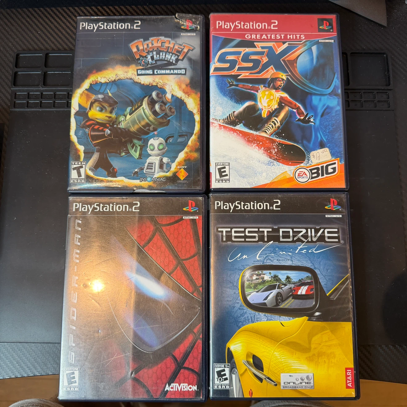 PS2 4-Game Bundle: Test Drive, Spider-Man, Ratchet & Clank, SSX