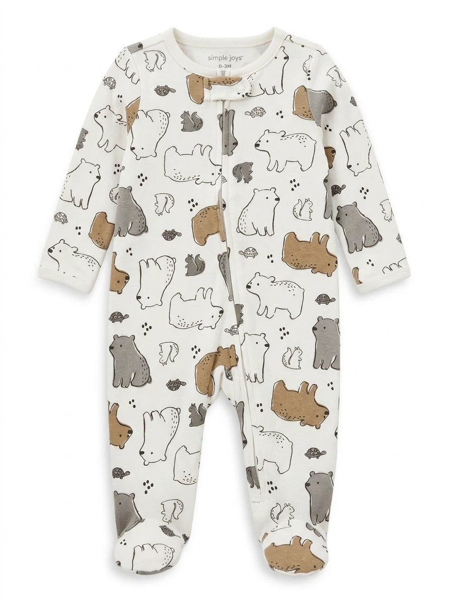 2 Simple Joys Baby Sleepers 0-3M, Brand New - photo 2