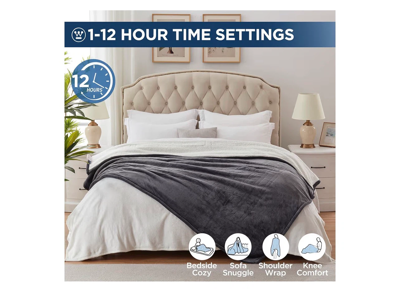 Westinghouse Warming Blanket - Charcoal Grey - photo 3