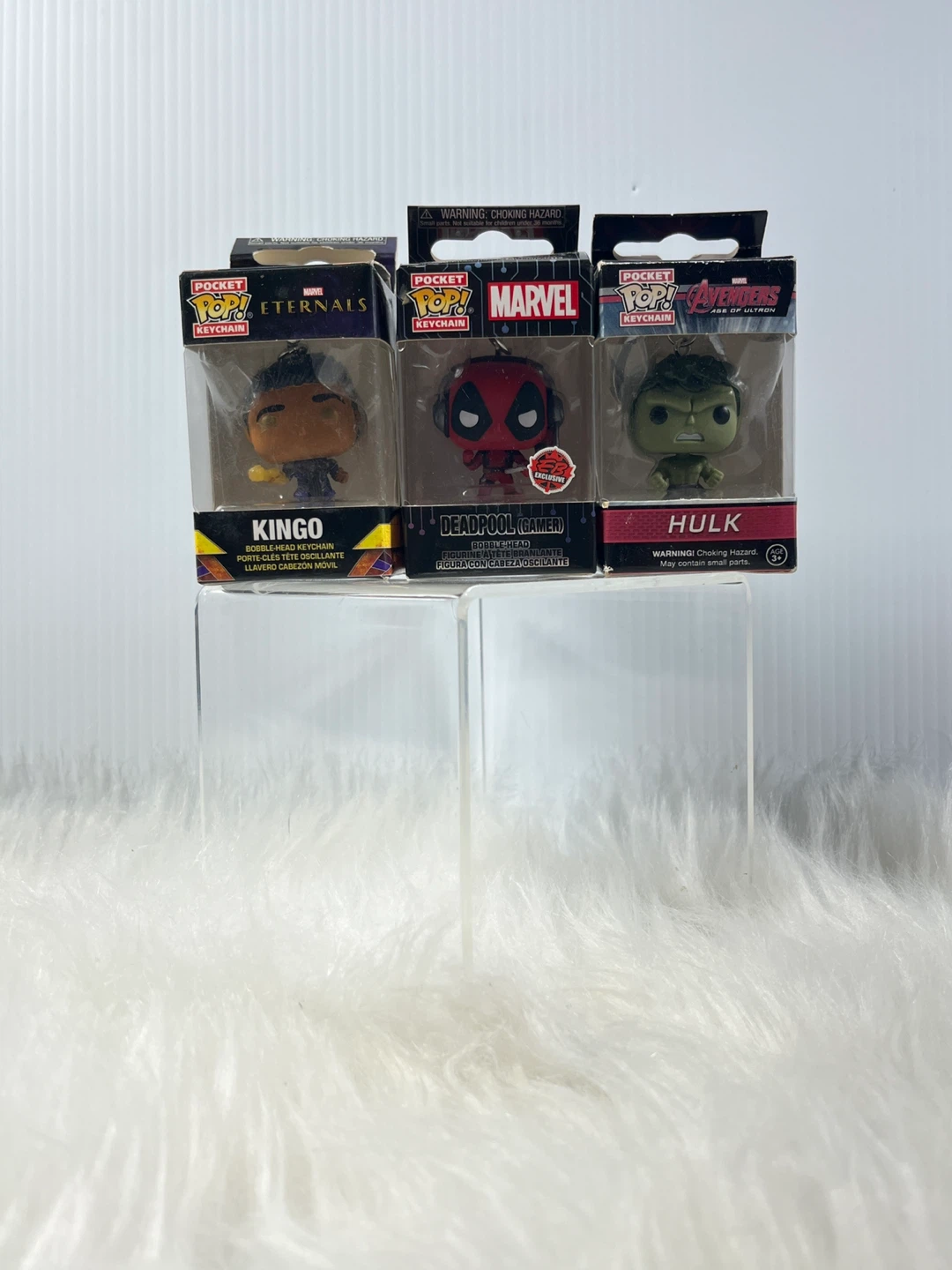 3 Marvel Pocket Pop! Keychains
