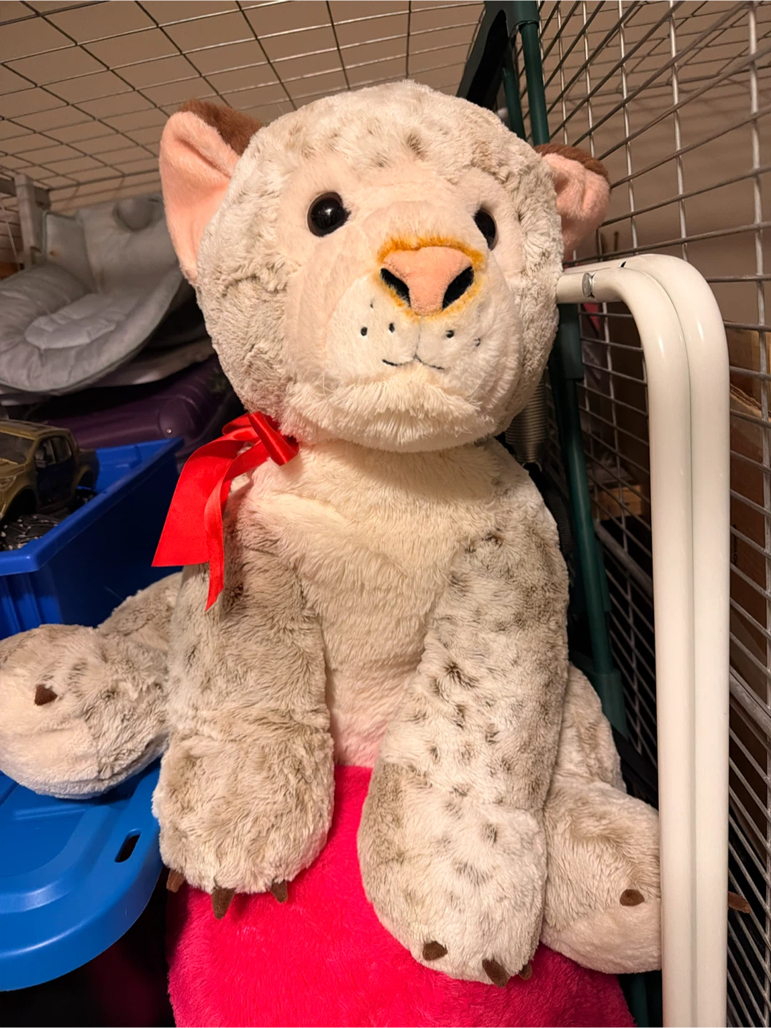 Large Stuffed Snow Leopard Plush Toy