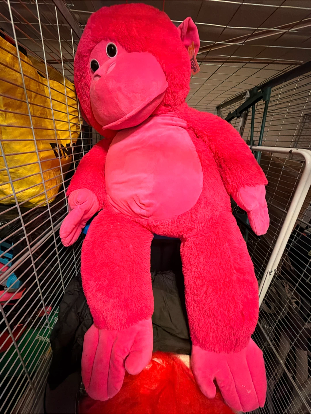 Large Pink Plush Monkey